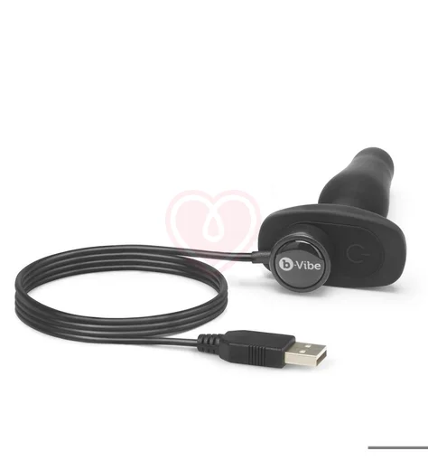Маленькая анальная вибропробка B-Vibe Novice Plug чёрная фото 3