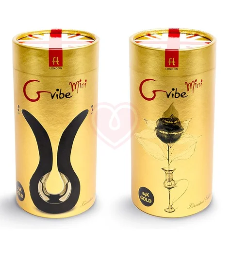 Вибратор с золотым покрытием Gvibe Mini Gold чёрный фото 5