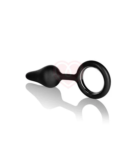 Анальная пробка с кольцом Booty Call Tickler чёрная фото 3