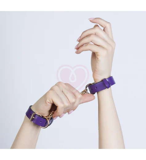 Тонкие наручники Лунный Свет на цепочке фиолетовые фото 2