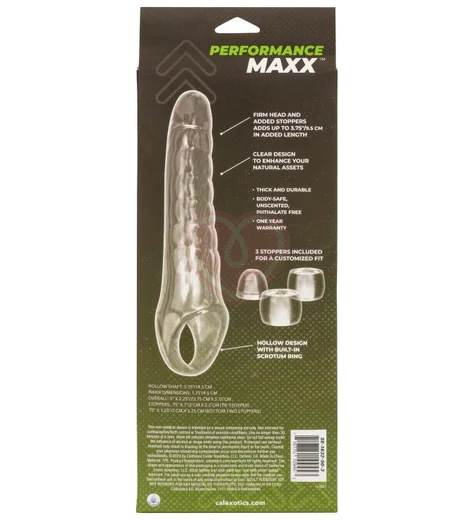 Удлиняющая насадка на член Performance Maxx Clear Extension Kit с 3 вставками прозрачная фото 5