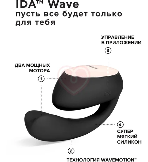 Вибромассажёр для пар LELO Ida Wave чёрный фото 2