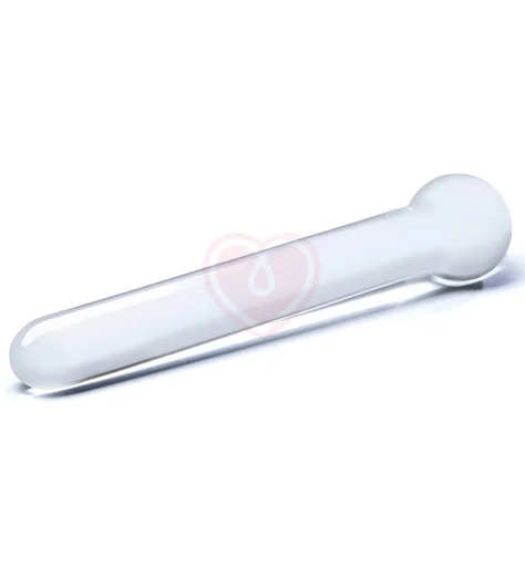 Стеклянный фаллоимитатор прямой прозрачный фото 2