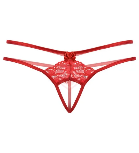 Стринги открытые с бантиком Soft Line Collection красные фото 3