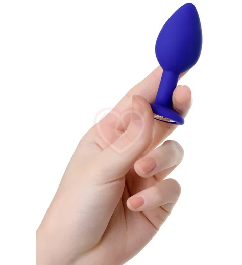 Анальная пробка с кристаллом ToDo Brilliant синяя фото 2