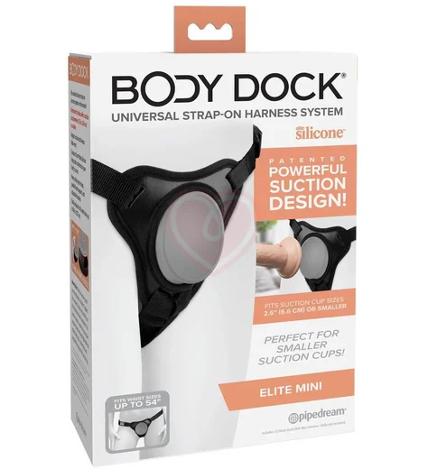 Пояс для страпона с присоской Body Dock Elite Mini черный фото 6