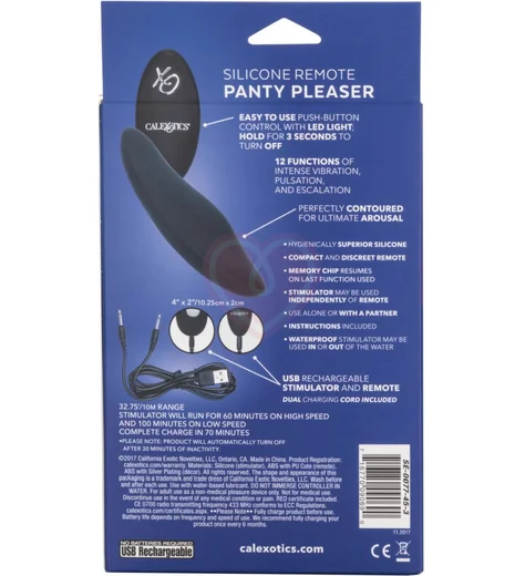 Вибратор для клитора с пультом Panty Pleaser черный фото 2