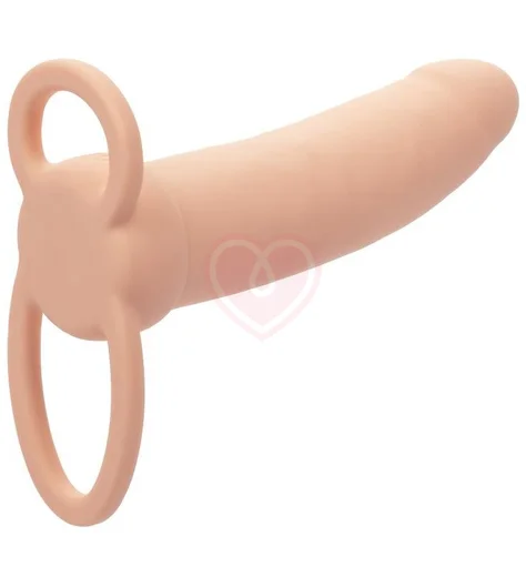 Насадка для двойного проникновения с вибрацией Thick Dual Penetrator телесная фото 5