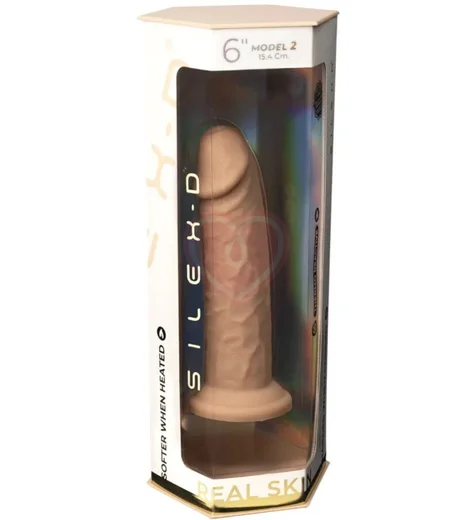 Реалистичный фаллоимитатор на присоске с эффектом памяти Silexd Model 2 Real Skin 15 см телесный фото 4