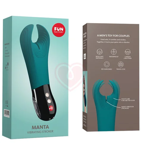 Вибратор с ласкающими кончиками Fun Factory Manta бирюзовый фото 2