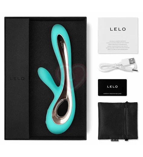 Вибратор с клиторальным стимулятором Lelo Soraya 2 бирюзовый фото 3