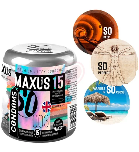 Ультратонкие презервативы Maxus 003 15 шт с кейсом фото 2