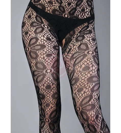 Боди-комбинезон с открытым доступом и цветочным рисунком Impulse чёрный фото 4