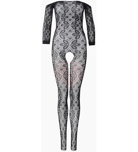 Боди-комбинезон с открытым доступом и цветочным рисунком Impulse чёрный фото 7