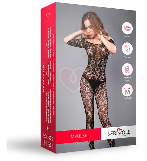 Боди-комбинезон с открытым доступом и цветочным рисунком Impulse чёрный фото 9