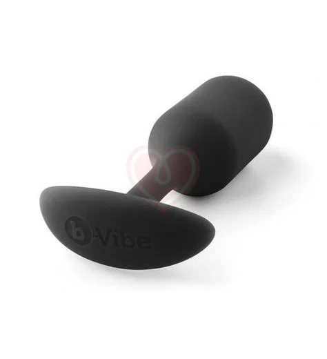 Утяжелённая анальная пробка для ношения b-Vibe Snug Plug 2 малая чёрная фото 6