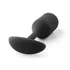 Утяжелённая анальная пробка для ношения b-Vibe Snug Plug 2 малая чёрная фото 6