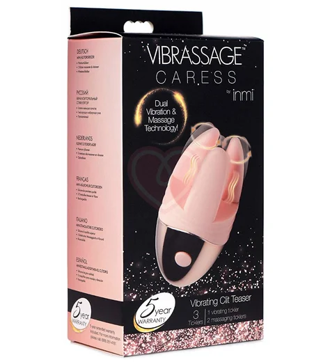 Маленький клиторальный стимулятор Vibrassage Caress Inmi розовый фото 4