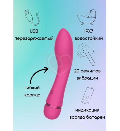 Вибратор с объёмным кончиком Lola Fantasy Whaley розовый фото 2