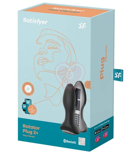 Вибропробка с ротацией и приложением Satisfyer Rotator Plug 2+ чёрная фото 5