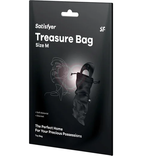Мешочек для хранения вибратора Satisfyer Treasure Bag M черный фото 2