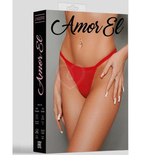 Стринги с цепочками Amor EL красные фото 3