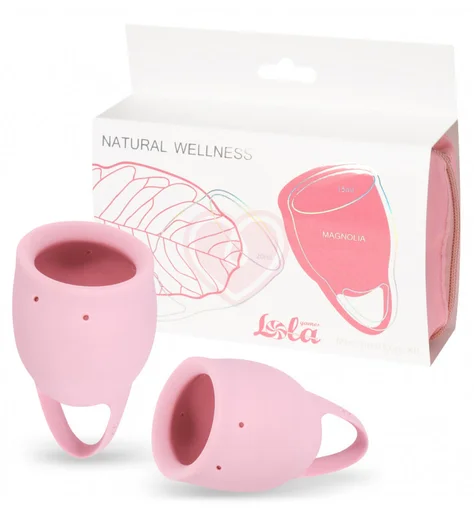 Набор из 2 менструальных чаш Lola Natural Wellness Magnolia розовый фото 2