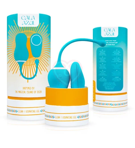 Виброяйцо с пультом Cala Azul Elena Egg голубое фото 10