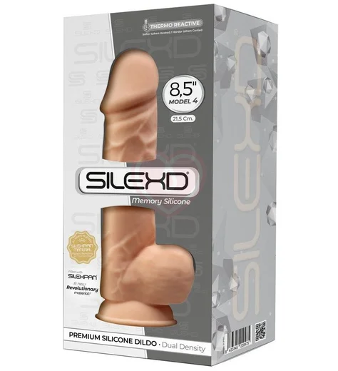 Фаллоимитатор на присоске с мошонкой SileXD Model 4 телесный 16 см фото 2