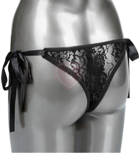 Вибратор для клитора с пультом Lace Thong Set One size чёрный фото 4