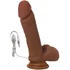 Реалистичный вибратор с ротацией присоской и пультом RealStick Elite Mulatto коричневый фото 3