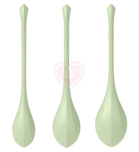 Набор из 3 вагинальных шариков Satisfyer Yoni Power 2 зелёный фото 3