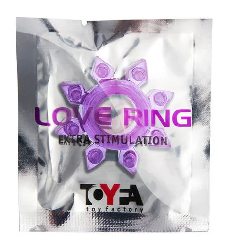 Кольцо эрекционное Toyfa Love Ring снежинка фиолетовое фото 2