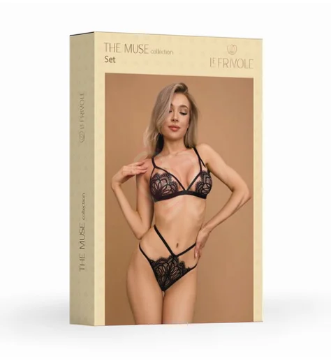 Контурный комплект из трусиков и бюстгальтера Muse чёрный фото 7