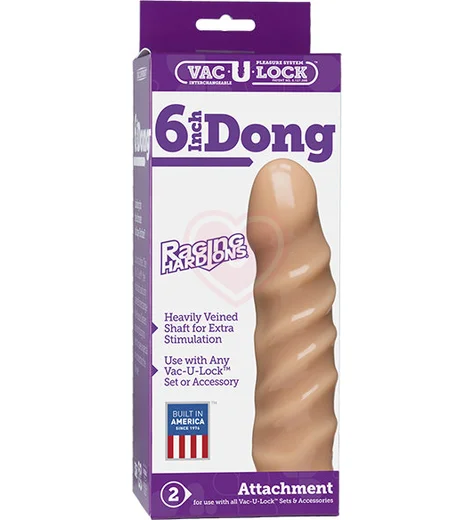 Насадка для страпона Vac-U-Lock Raging hard-On Dong 15 см телесная фото 2