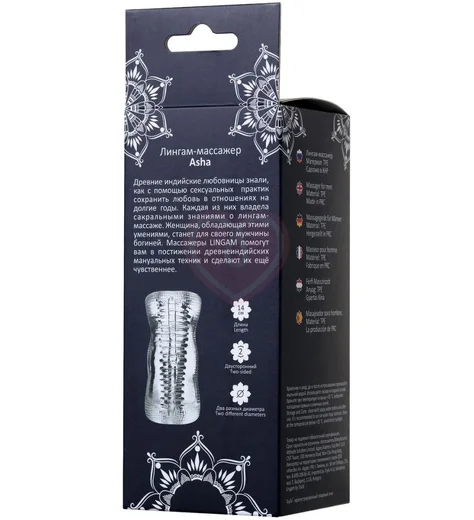 Мастурбатор Lingam by Toyfa Asha прозрачный фото 7