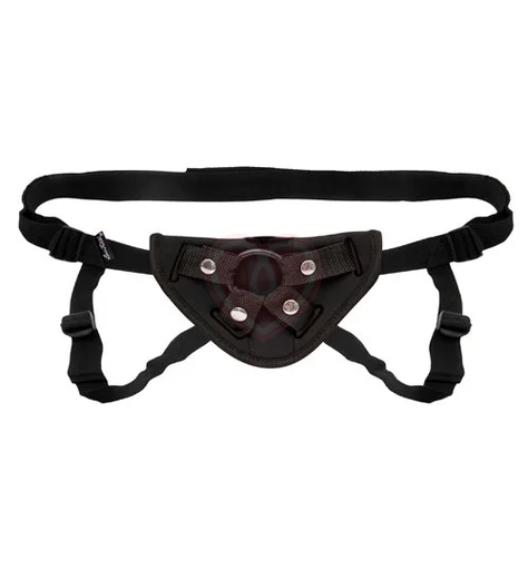 Неопреновый пояс для страпона Strap On Harness Black чёрный фото 3