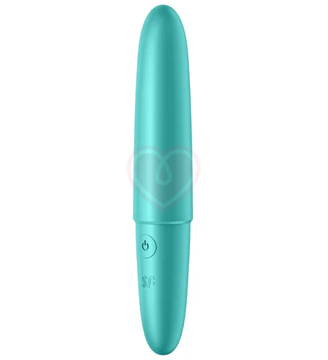 Вытянутая вибропуля Satisfyer Ultra Power Bullet 6 с округлым кончиком бирюзовая фото 2
