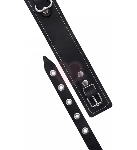 Ошейник с поводком Pecado BDSM черный фото 7