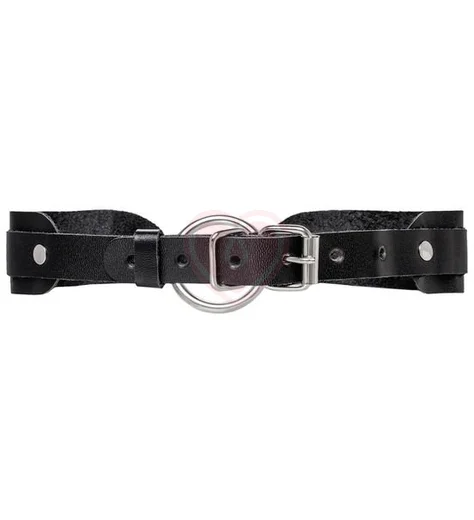 Чокер со скругленными углами и кольцом Pecado BDSM черный фото 2