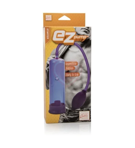 Простая вакуумная помпа E-Z Penis Pump фиолетовая фото 2