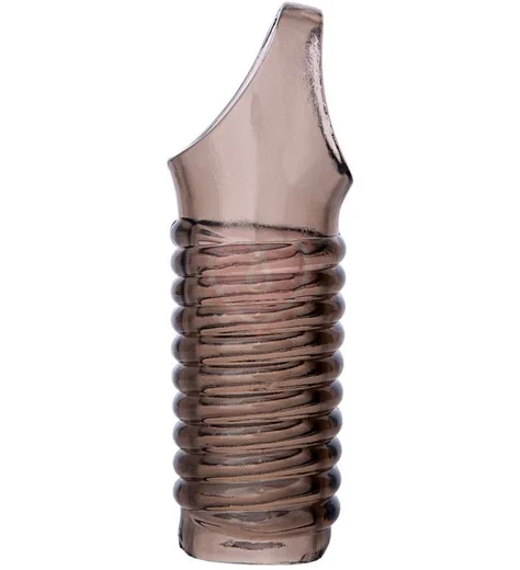 Стимулирующая насадка с открытой головкой ToyFa Xlover 8 см чёрная фото 4