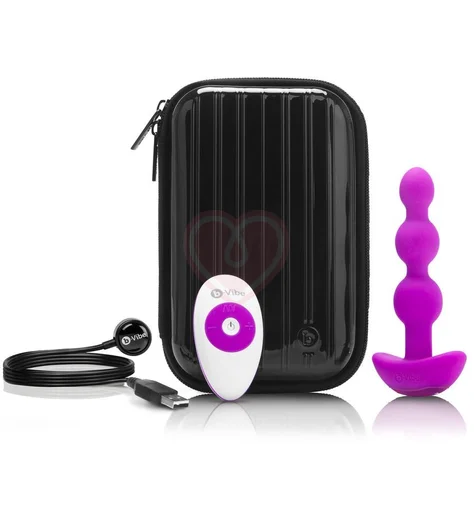 Анальные шарики с 2 моторчиками B-Vibe Triplet Anal Beads розовые фото 4