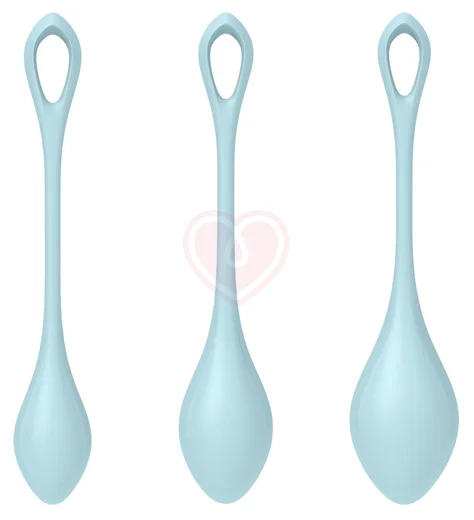Набор из 3 вагинальных шариков Satisfyer Yoni Power 2 голубой фото 4