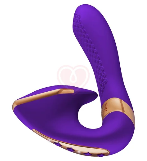 Вибратор с клиторальным кончиком Shunga SOYO фиолетовый фото 2