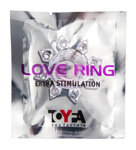 Кольцо эрекционное Toyfa Love Ring снежинка прозрачное фото 2