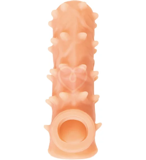 Насадка с открытой головкой и пупырышками Kokos Nude Sleeve NS006-M фото 2