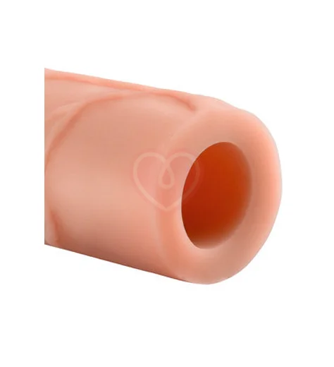 Удлиняющая и утолщающая насадка для пениса Mega Extension 23 см телесная фото 4