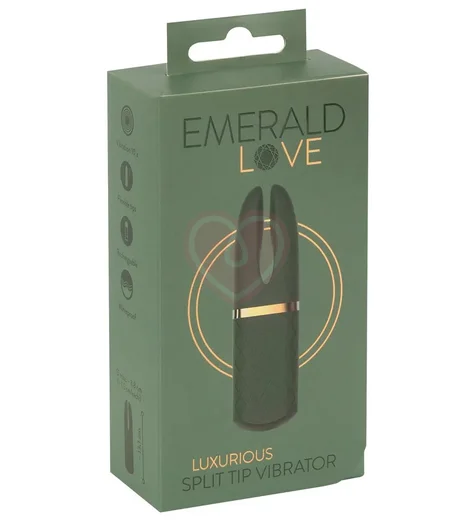 Мини-вибратор с двумя кончиками Emerald Love Luxurious Split Tip фото 7