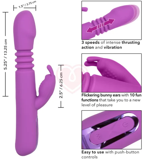 Вибратор-кролик с пульсацией Elite Thrusting Rabbit лиловый фото 5